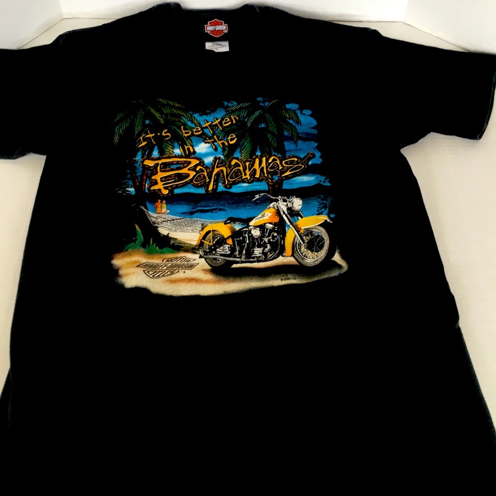 Harley Davidson Nassau Bahamas Black T-shirt